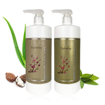 Hydrating Shampoo og Conditioner, 1000 ml. - PURE ATTITUDE