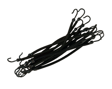 Ponytailholders with Hook - Black -12 pcs.