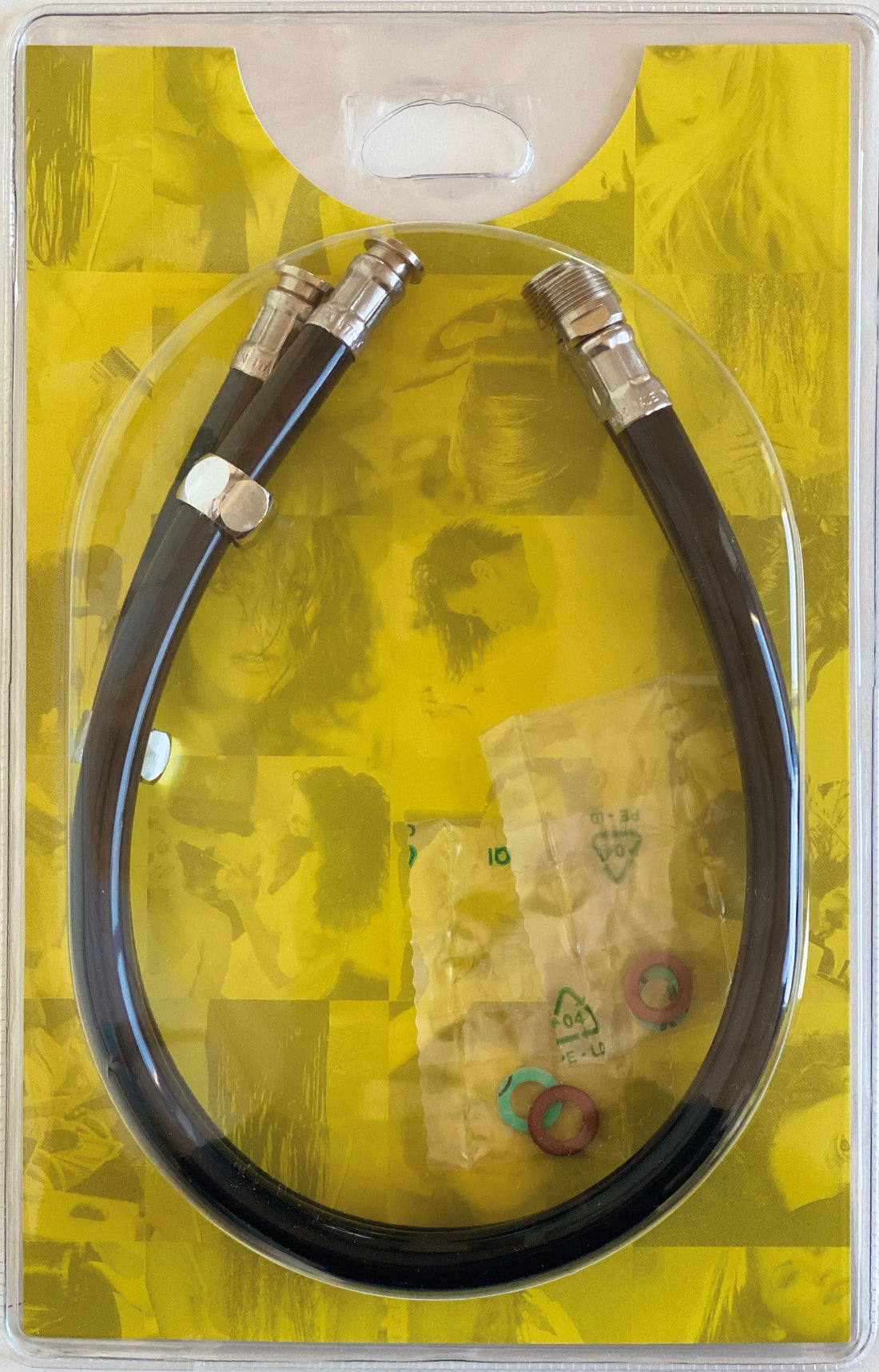 Bruseslange, Sort, 45cm, indvendig model u. brusehoved - Salon Ambience