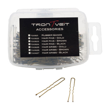 Hair Pins Gold, 200 stk. - TRONTVEIT
