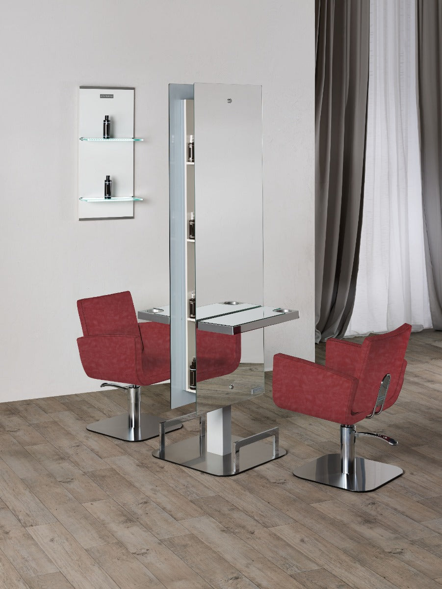 Lunar Dobbeltsidet Frisørspejl - Salon Ambience