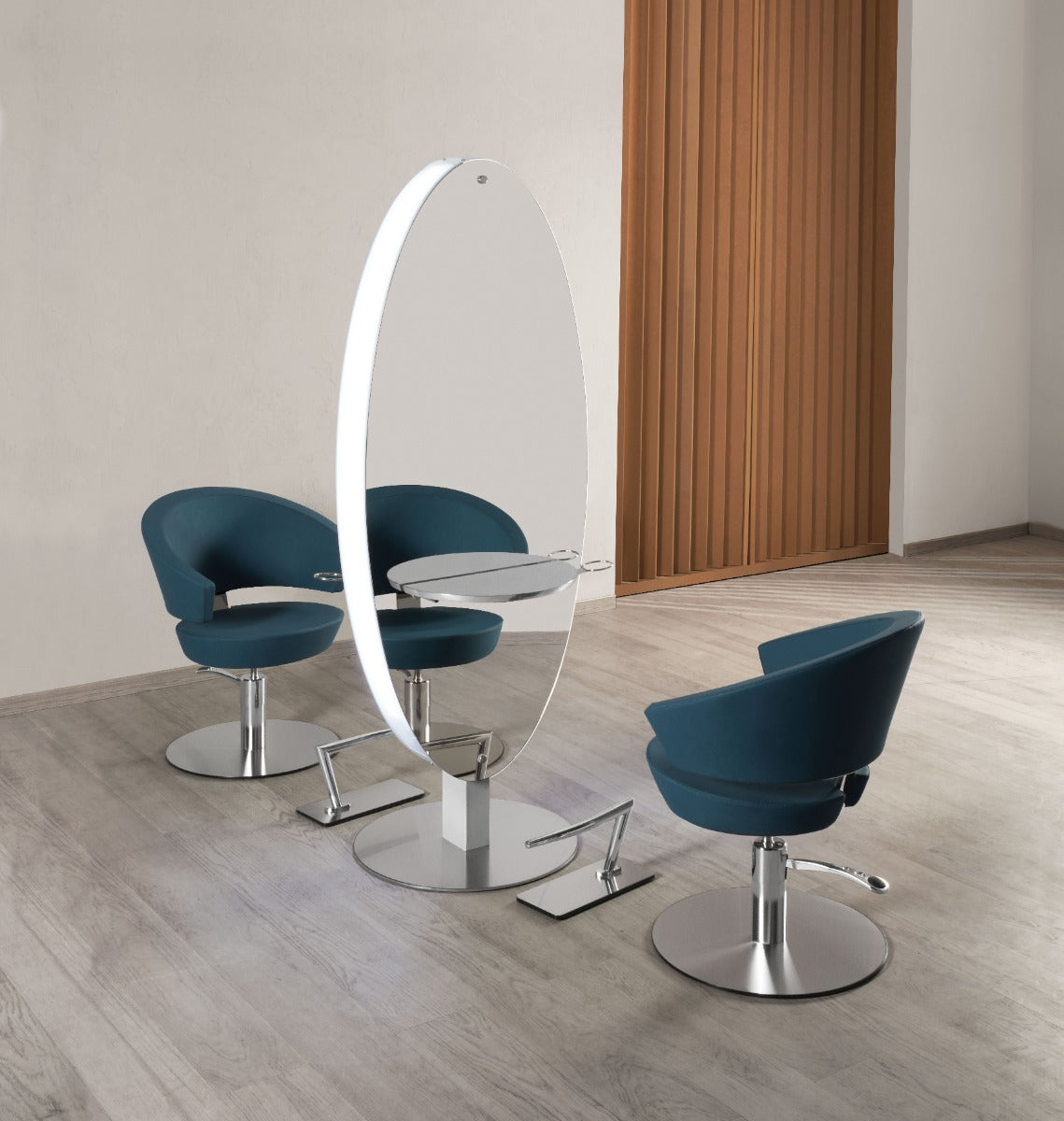 Mercury Dobbeltsidet Frisørspejl - Salon Ambience