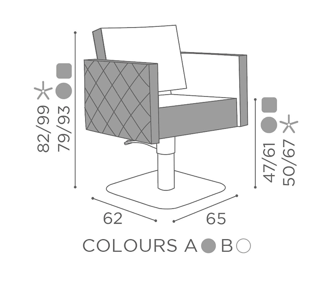 Square+ Frisørstol - Salon Ambience